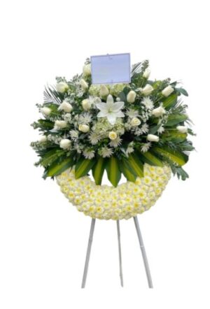 Arreglo Fúnebre Corona Blanca