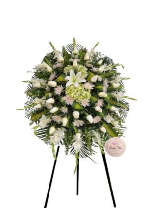 Arreglo Fúnebre Tripode Blanco